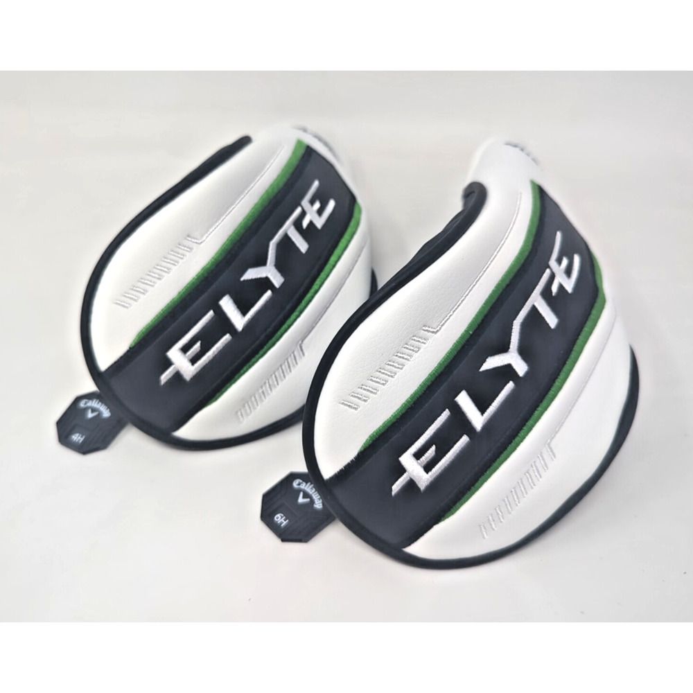 2 Callaway Golf Elyte MINI Driver Headcover 2025 Good White/Green/Black 4H, 6H